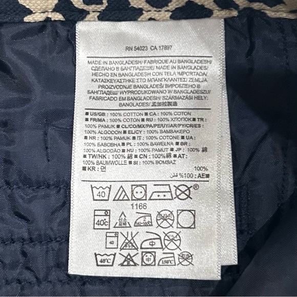 Banana Republic Geometric Navy & Tan Patterned Chino Shorts with pockets size 2 - Picture 8 of 11